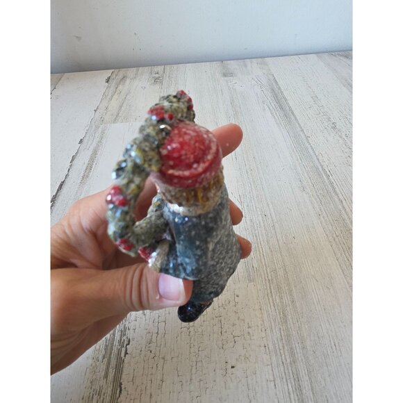 Glitter Victorian boy wreath ornament statue decor figurine‎ - Picture 4 of 8